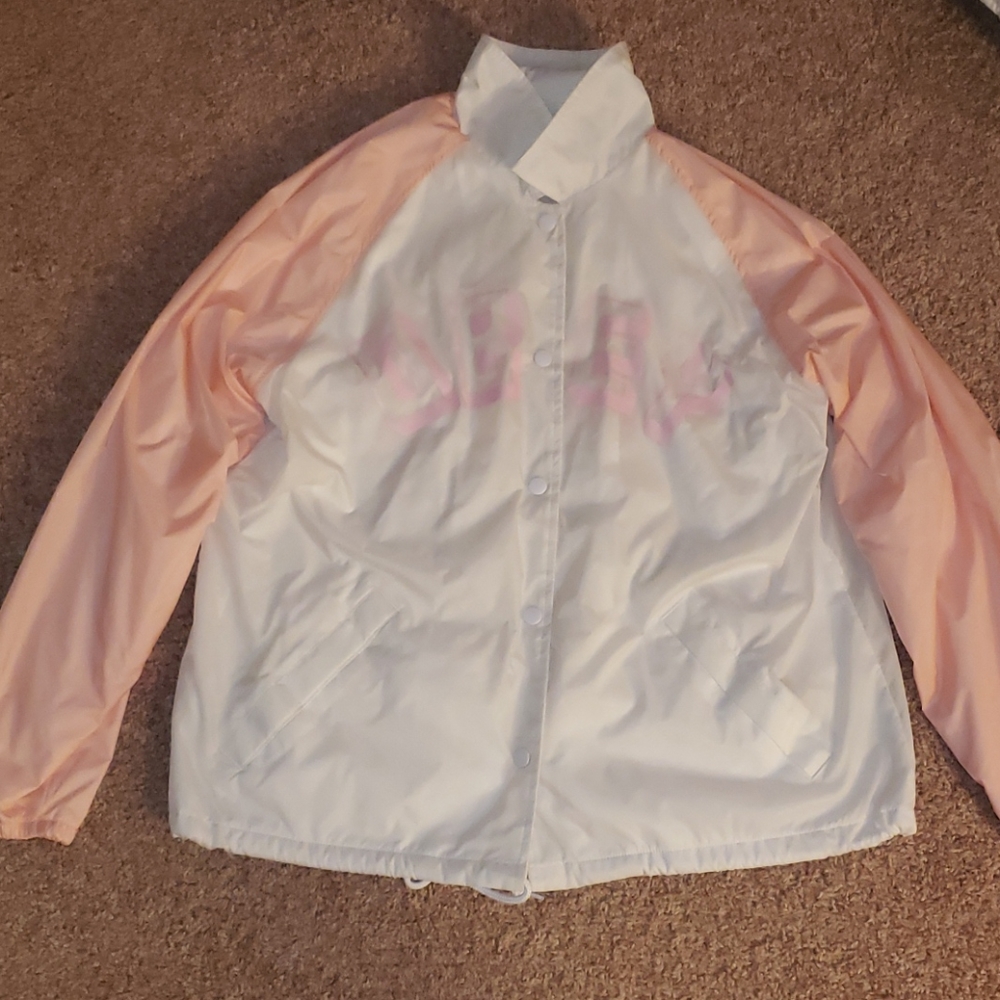 Pastel pink windbreaker jacket